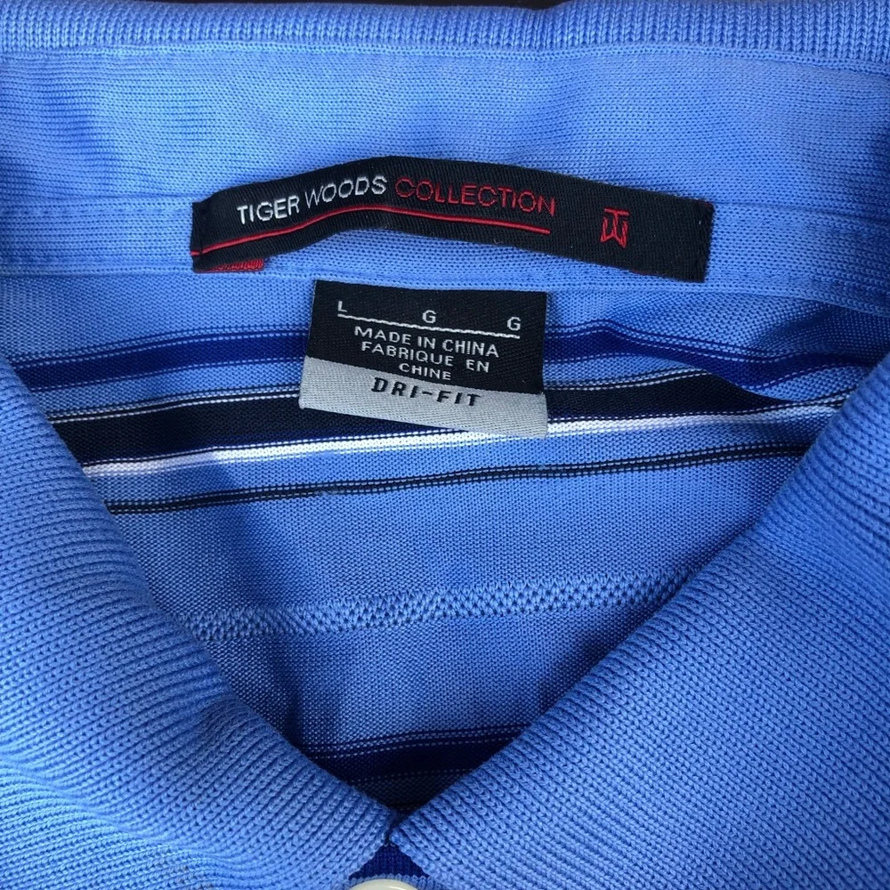 Nike Tiger Woods Collection Polo Shirt Large Blue